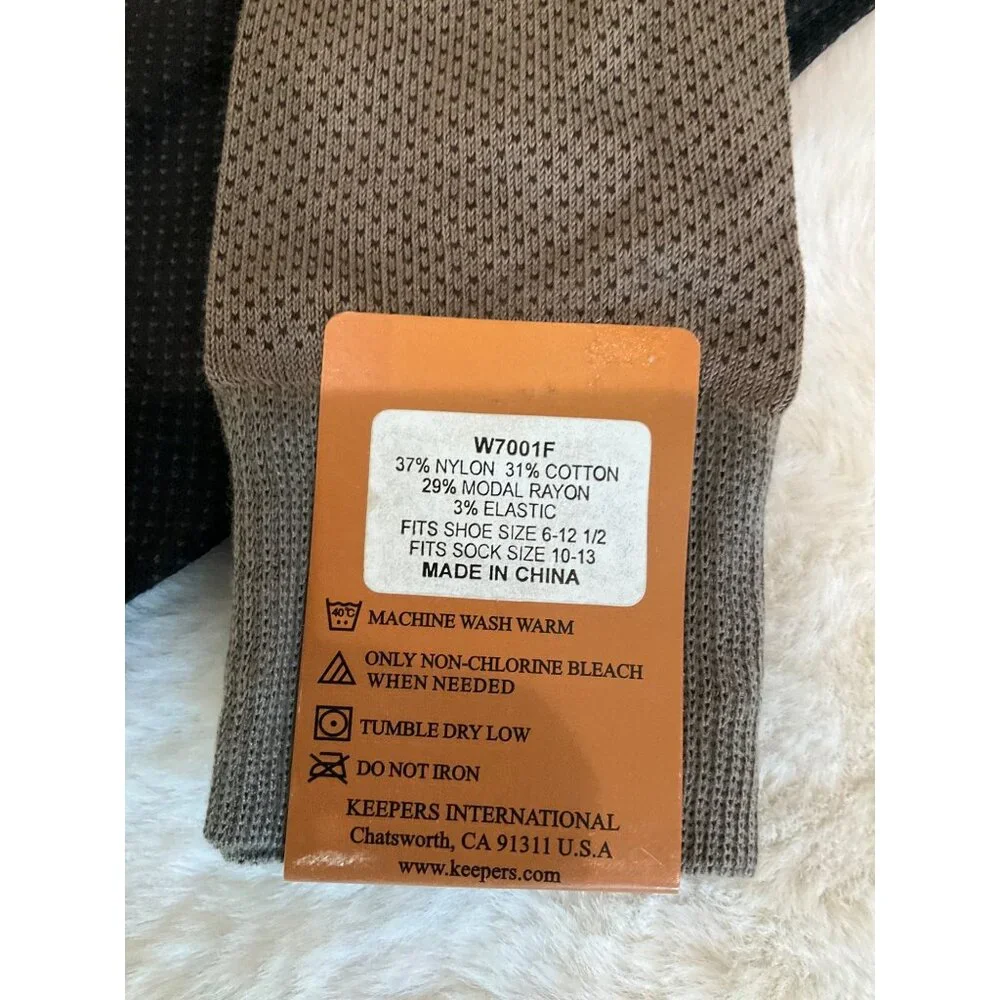 Florsheim Cotton Modal Men's 2 pr. Brown/Black  Dress Socks shoe size 6-12